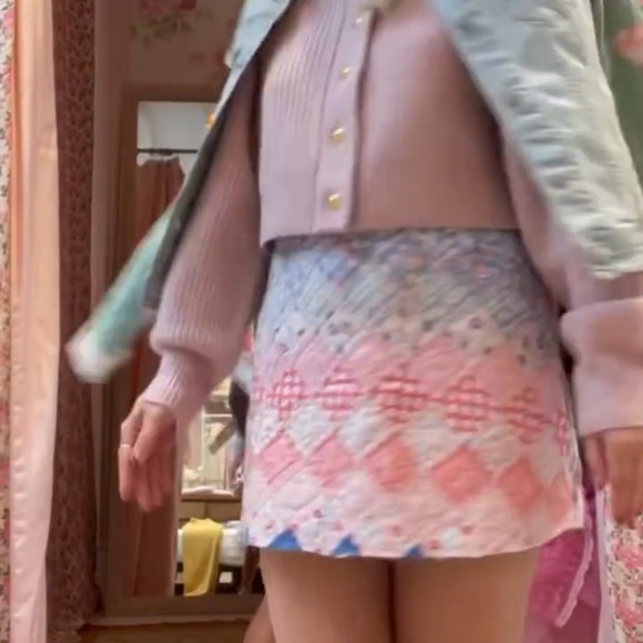 RARE LoveShackFancy Quilted Skirt - one of a kind!! - Picture 2 of 4